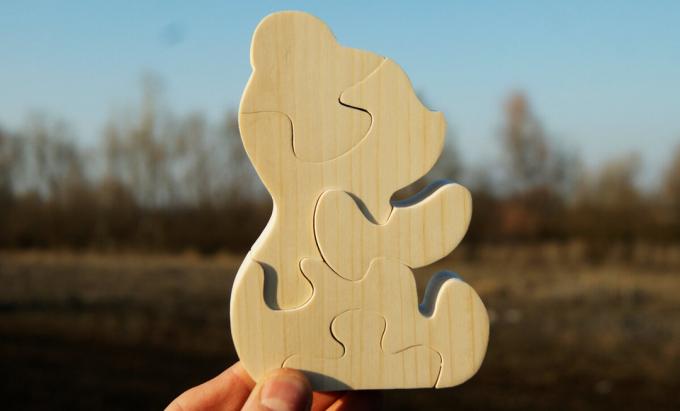 लकड़ी पहेली "भालू"