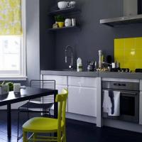 6 शांत और रसोई फर्नीचर, दीवार और अपने रसोई घर के लिए फर्श के सुरुचिपूर्ण रंग संयोजन।